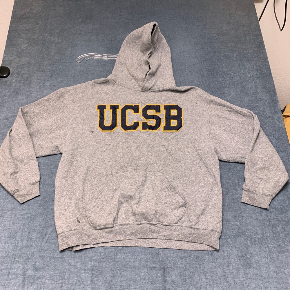 UC Santa Barbara Gauchos Hoodie Mens Heather Gray Campus Collection Basketball
